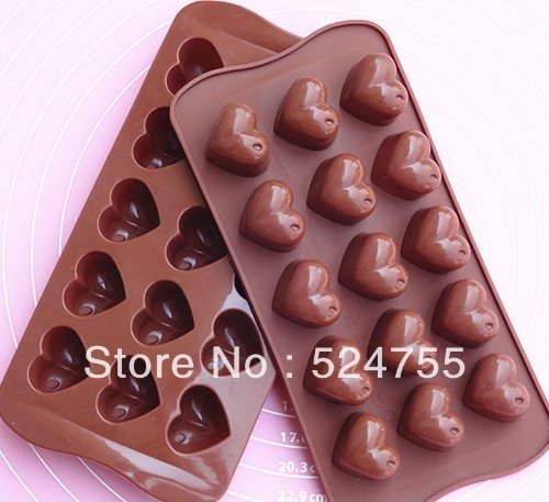 New 15 Hearts Shape Silicone Cake Bakeware Tools Chocolate Ice Mold Cake Decoration Jelly Pudding Kitchen Cooking N5