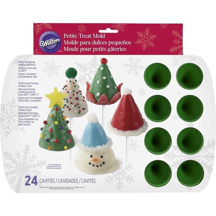 Wilton Silicone Bakeware, 24 Cavity Mini Christmas Cone Mold