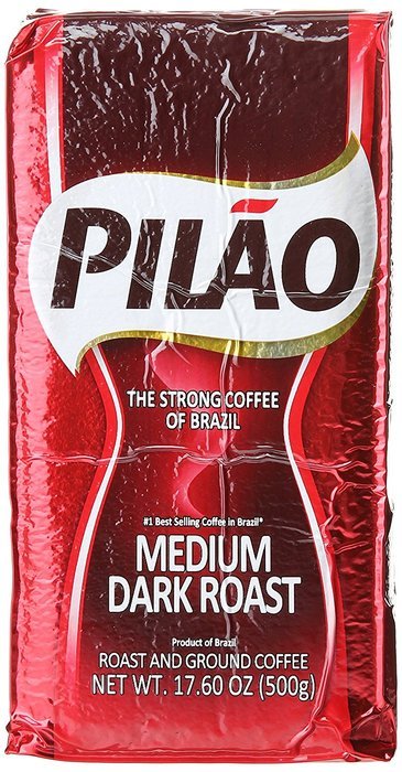 Caf&eacute; Pil&atilde;o | The Full-Bodied Coffee From Brazil - Medium Dark Roast 17.60 OZ (500g)