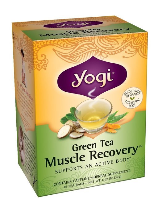 Yogi Muscle Recovery Green Tea, 16 Tea Bags (Pack of 6)