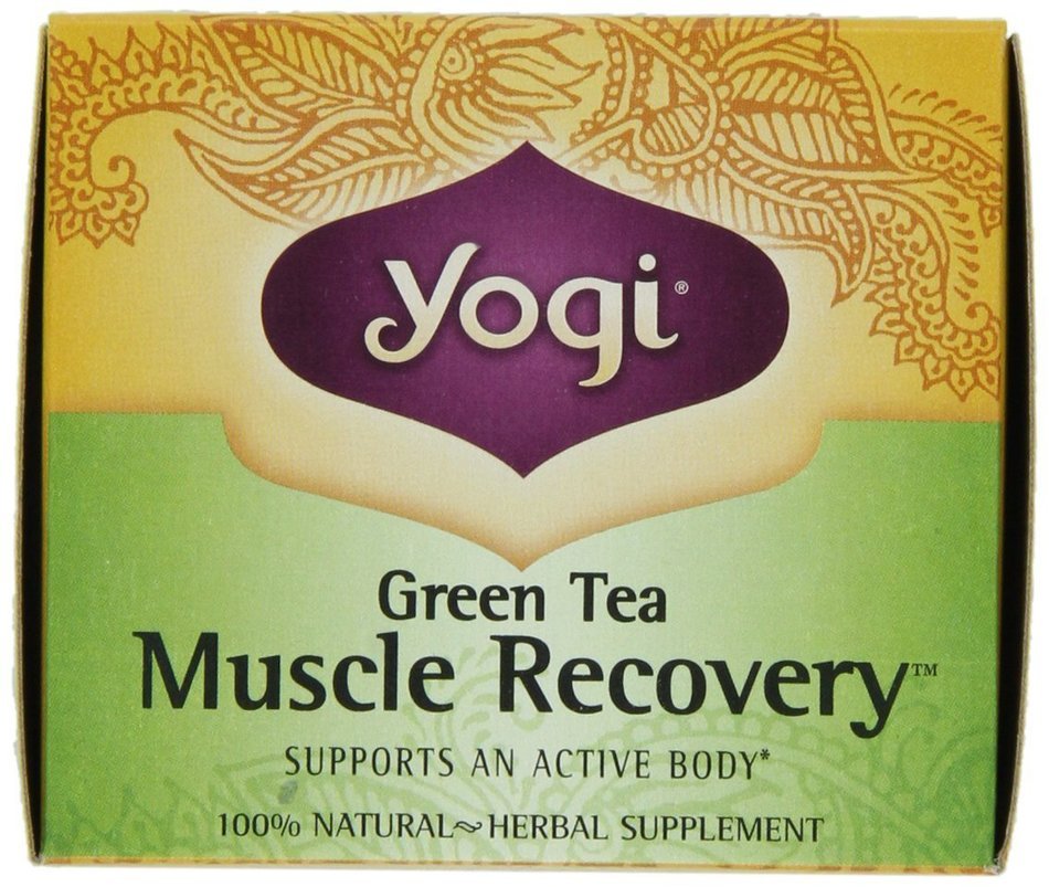 Yogi Muscle Recovery Green Tea, 16 Tea Bags (Pack of 6) N3