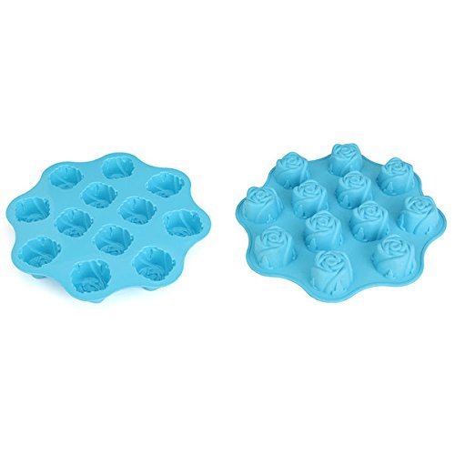 "12 Cavity Silicone Rose Cake Jelly Pan Mold Pudding Muffin Handmade Soap Molds Mould Bakeware Baking Pans & Dishes...