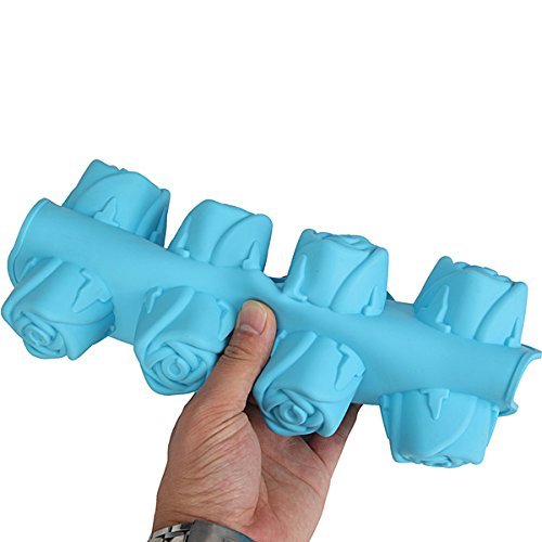 "12 Cavity Silicone Rose Cake Jelly Pan Mold Pudding Muffin Handmade Soap Molds Mould Bakeware Baking Pans & Dishes... N7