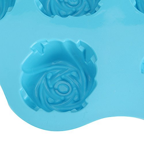 "12 Cavity Silicone Rose Cake Jelly Pan Mold Pudding Muffin Handmade Soap Molds Mould Bakeware Baking Pans & Dishes... N8