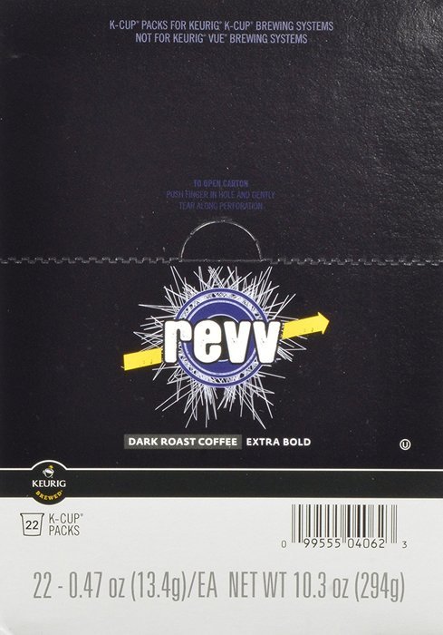 Green Mountain Dark Roast Coffee Revv, K-Cup Portion Pack for Keurig Brewers 22-Count N8