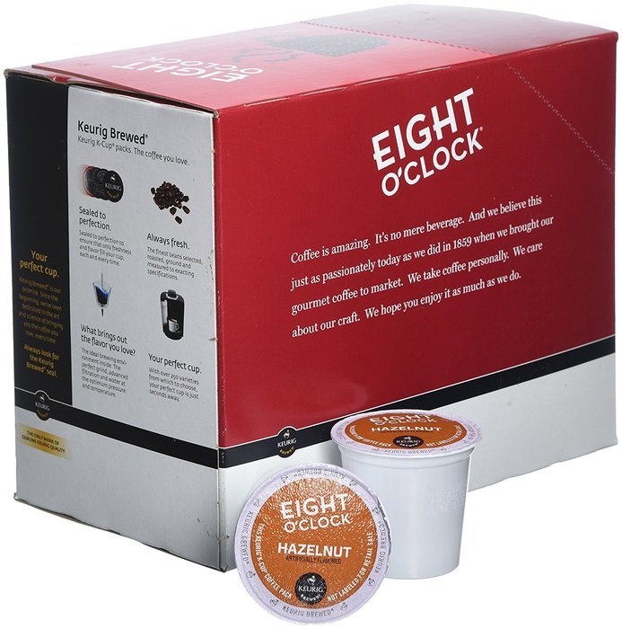 48 Count - Eight O'Clock Hazelnut Coffee k Cup For KEURIG Brewers N2