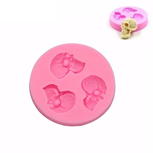 "dipshop Skull Head Fondant Silicone Mould Skeleton Chocolate Mold Cake Decoration Tool" shopping N2