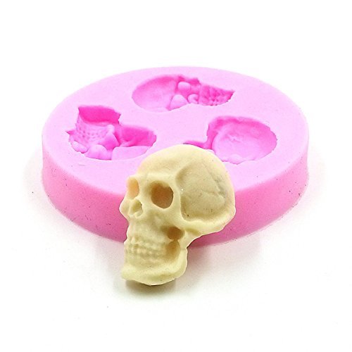 "dipshop Skull Head Fondant Silicone Mould Skeleton Chocolate Mold Cake Decoration Tool" shopping N5