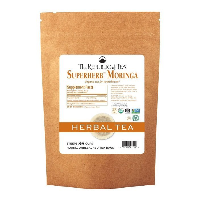 The Republic Of Tea Organic Reishi Cocoa Superherb Tea, 36 Tea Bags N14
