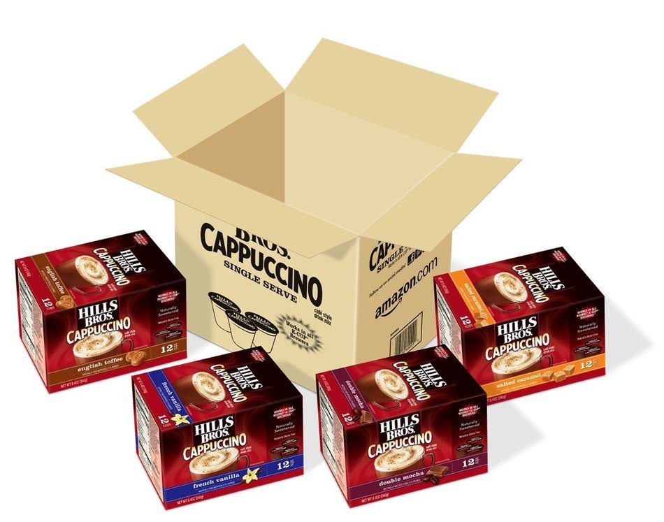 Hills Bros Cappuccino Variety Pack, 48 Single Serve Cups