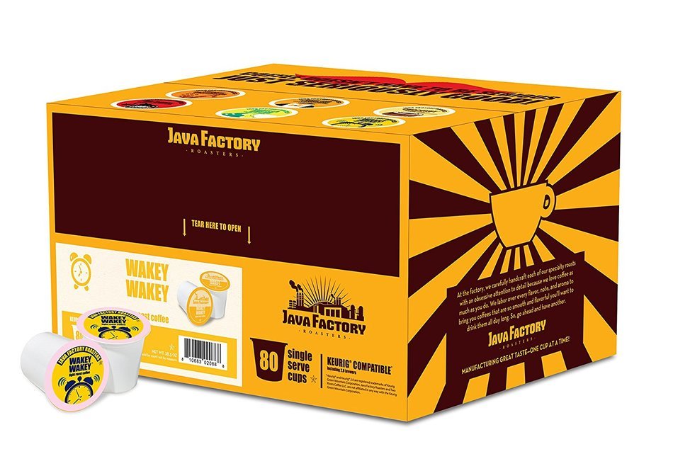 Java Factory Variety Pack Single-cup Coffee for Keurig K-Cup Brewers, 80 Count N48