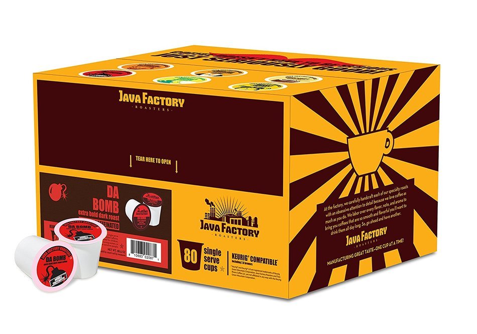 Java Factory Variety Pack Single-cup Coffee for Keurig K-Cup Brewers, 80 Count N84