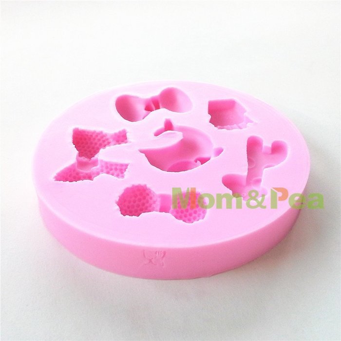 Mom&pea 0592 Bowknots Shaped Silicone Mould for Fondant Cake Sugar Paste Cake Decoration 3d Cake Toppers Mold... N4