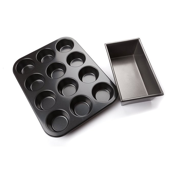 FortheChef's Professional Grade Premium Non-Stick Muffin & Loaf Pan Set