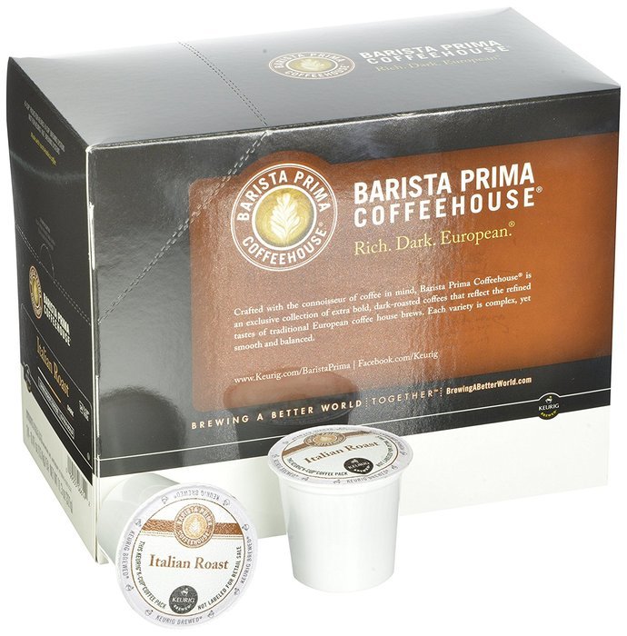 Barista Prima Coffeehouse Dark Roast Extra Bold K-Cup for Keurig Brewers, Italian Roast Coffee (Count of 96)