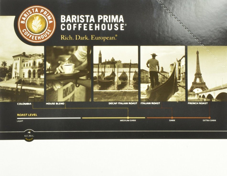 Barista Prima Coffeehouse Dark Roast Extra Bold K-Cup for Keurig Brewers, Italian Roast Coffee (Count of 96) N5