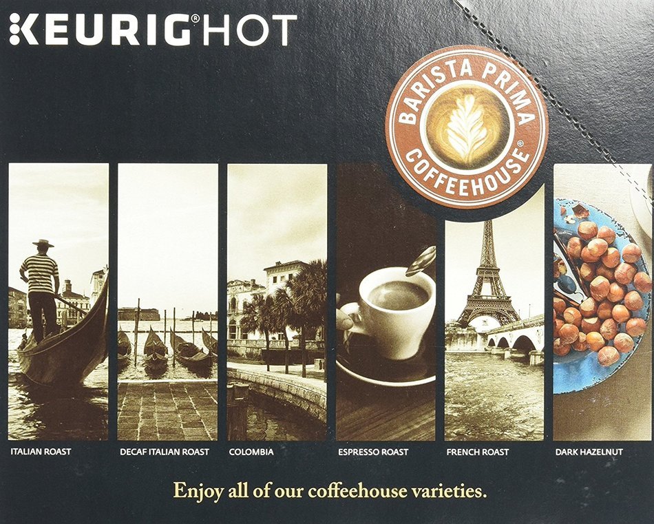 Barista Prima Coffeehouse Dark Roast Extra Bold K-Cup for Keurig Brewers, Italian Roast Coffee (Count of 96) N10