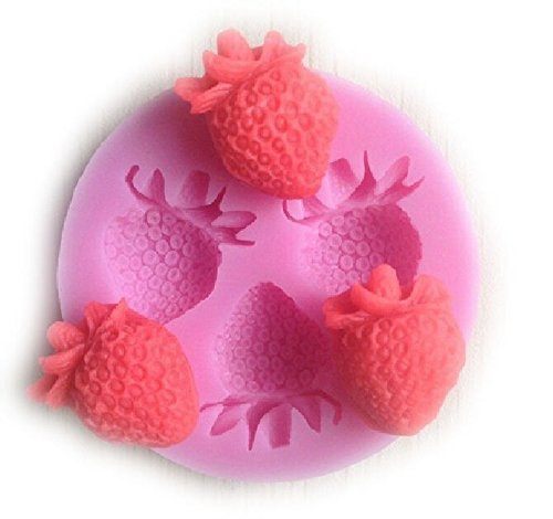 Autek Fruit Strawberry Cake Fondant Soap Sugar Craft Cake Decorating Silicone Mold #110