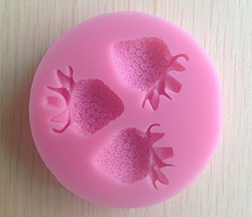 Autek Fruit Strawberry Cake Fondant Soap Sugar Craft Cake Decorating Silicone Mold #110 N3