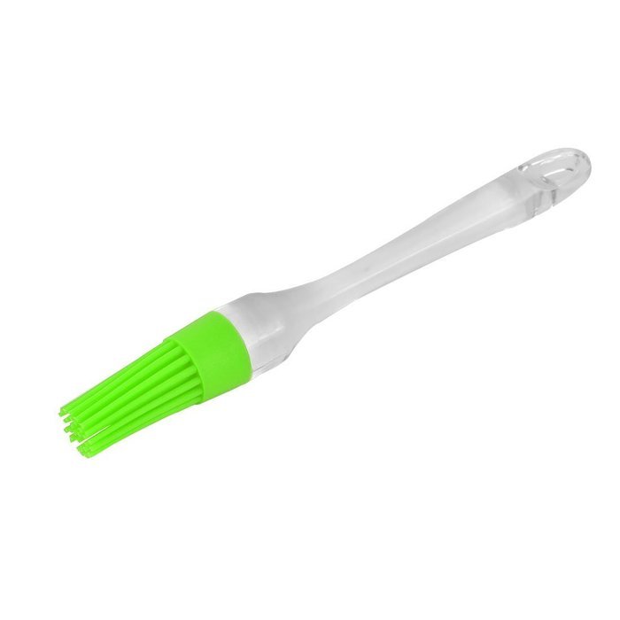 uxcell Silicone Round Shape Heat Resistant BBQ Utensil Cream Basting Brush Red Clear N10
