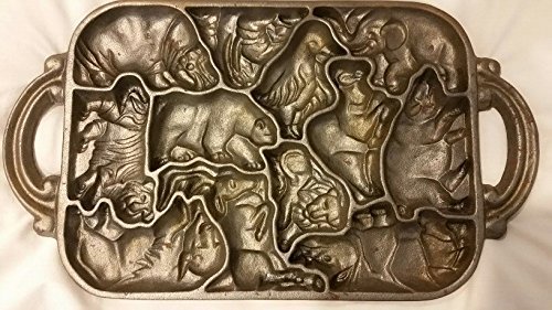 Classic Gourmet Animal Puzzlemold Cast Iron Cookie Pan N4