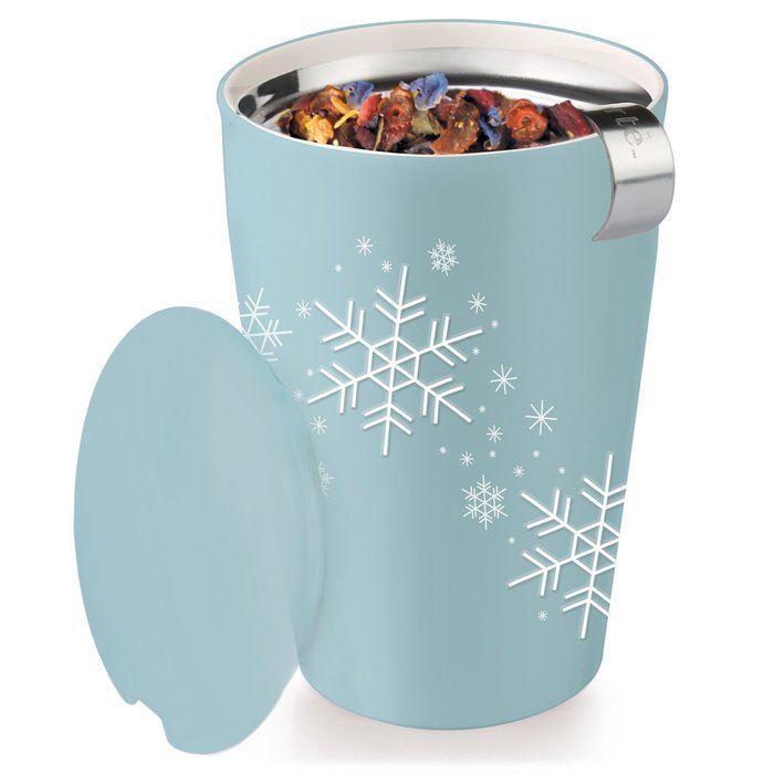 Tea Fort&eacute; Loose Tea Starter Set, Gift Set with Snowflake KATI Cup Tea Brewing System and 10 SINGLE STEEPS N2