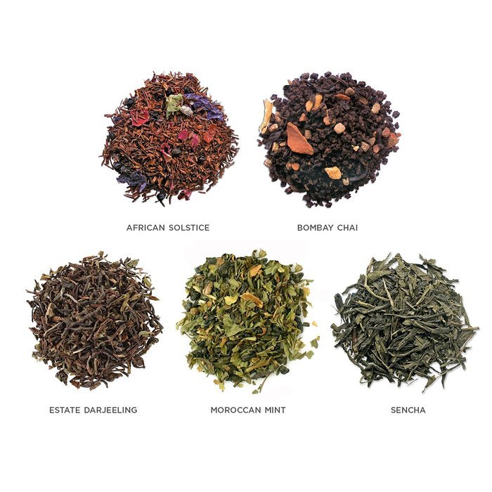 Tea Fort&eacute; Loose Tea Starter Set, Gift Set with Snowflake KATI Cup Tea Brewing System and 10 SINGLE STEEPS N9