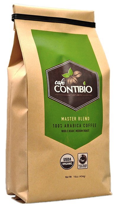 USDA Organic Coffee Beans Non-GMO & Fair Trade - 2lb - Cafe Contibio - 100% Arabica Specialty Gourmet Grade -... N8
