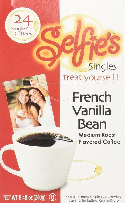 Selfie's Singles Hazelnut Coconut and Caramel Single Cup Coffee, 24 Count for Keurig K-cup Brewers N5