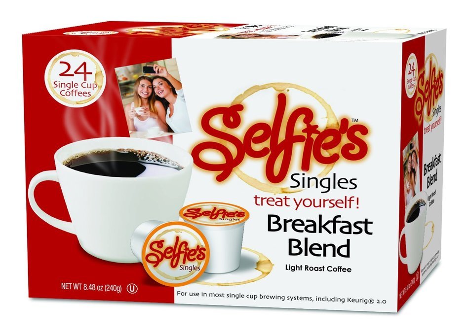 Selfie's Singles Hazelnut Coconut and Caramel Single Cup Coffee, 24 Count for Keurig K-cup Brewers N8