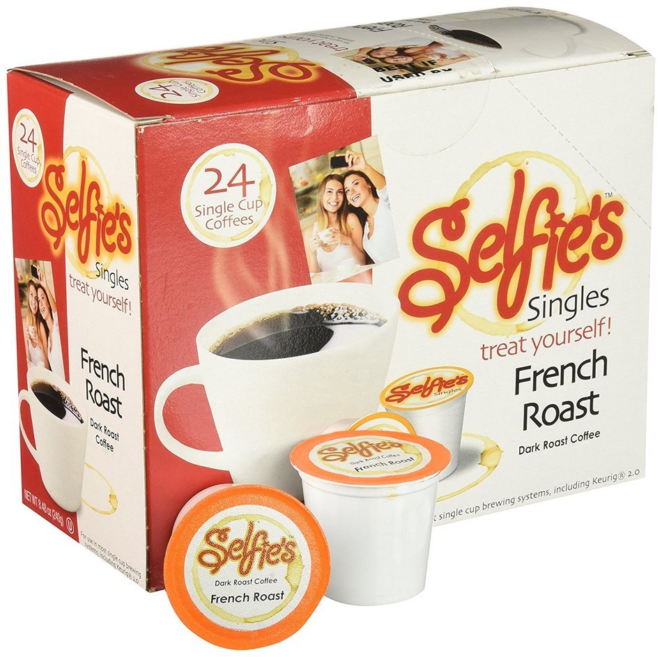 Selfie's Singles Hazelnut Coconut and Caramel Single Cup Coffee, 24 Count for Keurig K-cup Brewers N11
