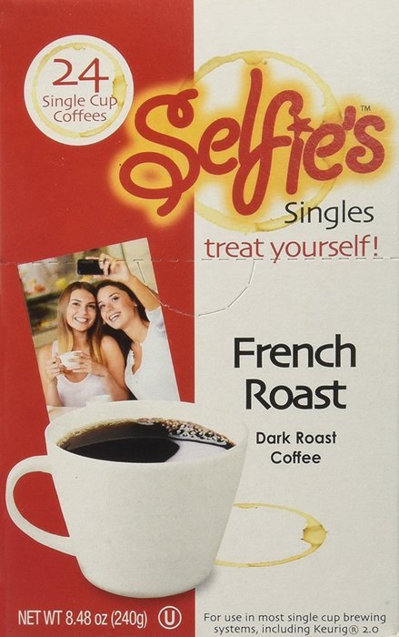 Selfie's Singles Hazelnut Coconut and Caramel Single Cup Coffee, 24 Count for Keurig K-cup Brewers N13