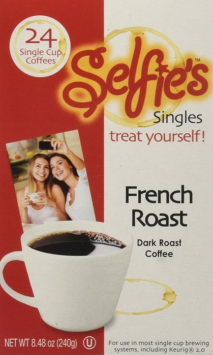 Selfie's Singles Hazelnut Coconut and Caramel Single Cup Coffee, 24 Count for Keurig K-cup Brewers N15