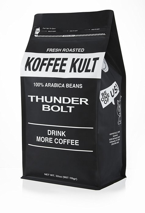 Thunder Bolt Whole Bean Coffee 2 pound Colombian - Ideal for French Press, Drip Coffee from Koffee Kult - Packaging... N3