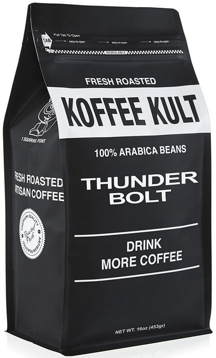 Thunder Bolt Whole Bean Coffee 2 pound Colombian - Ideal for French Press, Drip Coffee from Koffee Kult - Packaging... N9