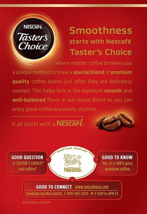 Nescafe Tasters Choice Hazelnut Instant Coffee, Single Serve Sticks 20-Count , (Pack of 8) N5
