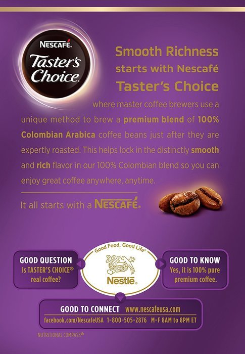 Nescafe Tasters Choice Hazelnut Instant Coffee, Single Serve Sticks 20-Count , (Pack of 8) N13