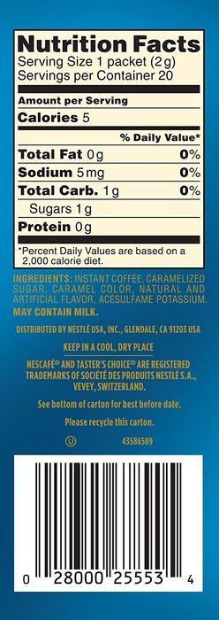 Nescafe Tasters Choice Hazelnut Instant Coffee, Single Serve Sticks 20-Count , (Pack of 8) N27