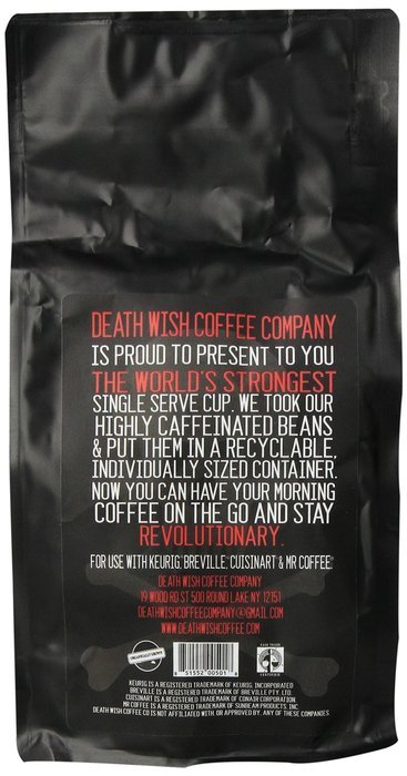 Death Wish Coffee Single Serve Capsules for Keurig K-Cup Brewers, 10 Count 0.42oz N4