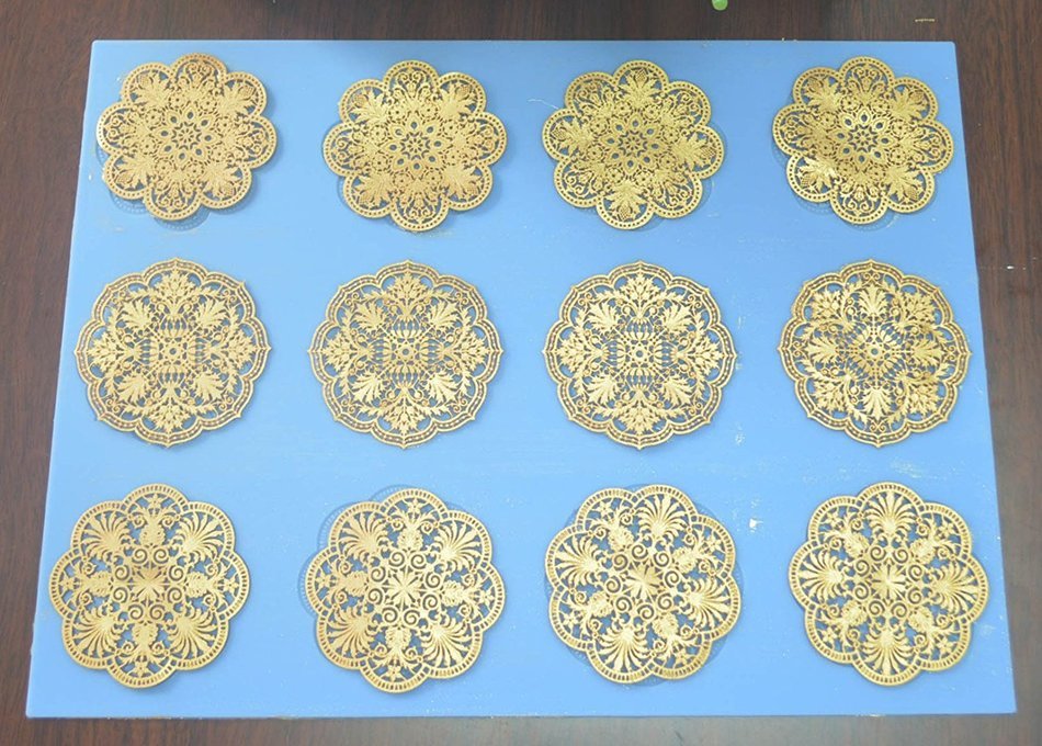 Baroque SLM018 Cake & Cupcake Silicone Lace Mat Edible Sugar Mould Extra Large - 12 Inserts N2