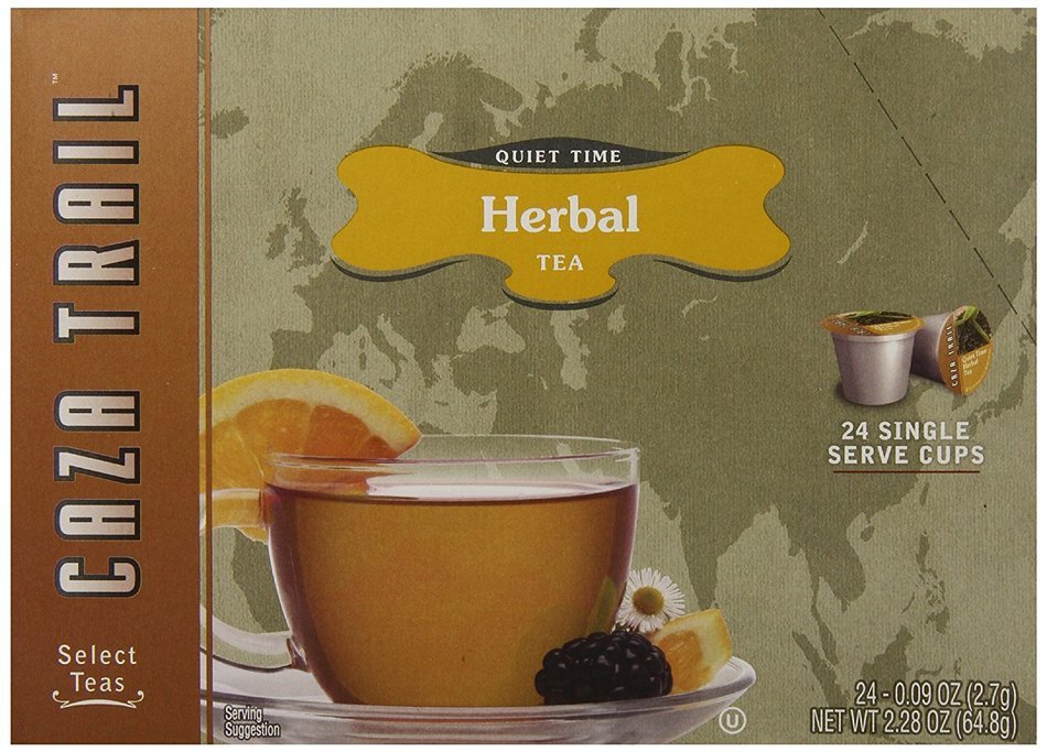 Caza Trail Tea, Green Tea, 24 Single Serve Cups N34