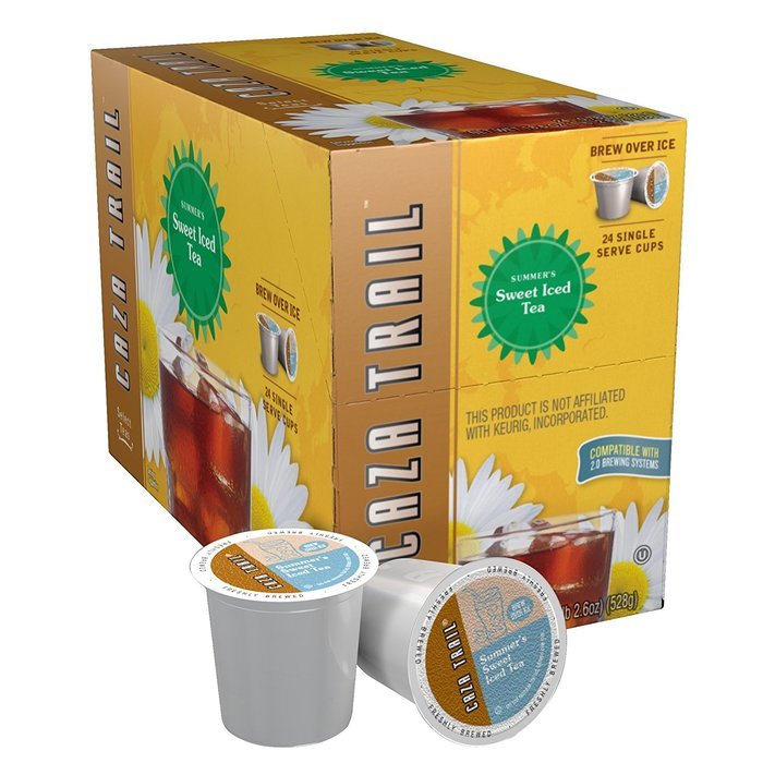 Caza Trail Tea, Green Tea, 24 Single Serve Cups N38