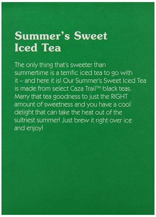 Caza Trail Tea, Green Tea, 24 Single Serve Cups N40