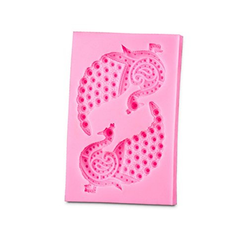 Mr.S Shop DIY Mini Peacock Design Silicone Mold Fondant Candy Chocolate Biscuit Mold Cake Decoration Tools N2