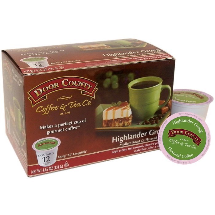Door County Coffee Single Serve Cups for Keurig Brewers (Candy Cane, 12 Count) N14