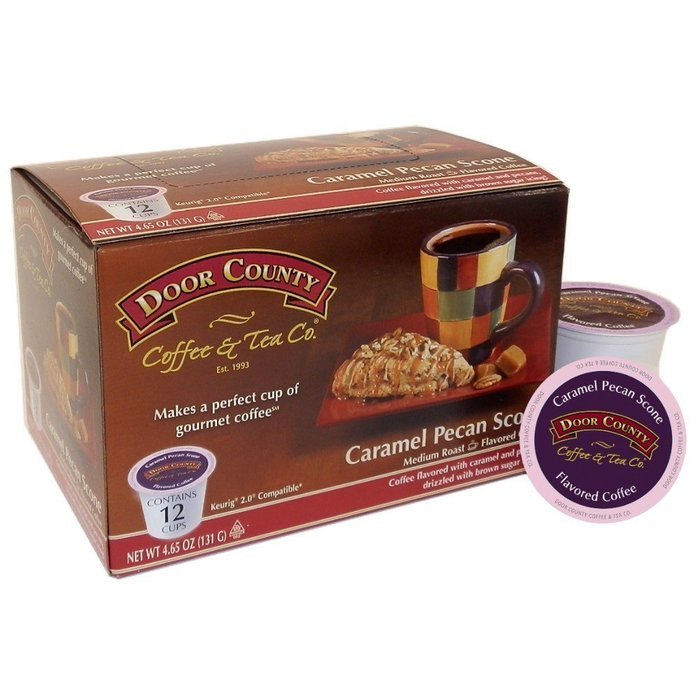 Door County Coffee Single Serve Cups for Keurig Brewers (Candy Cane, 12 Count) N48