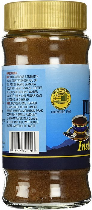 Jamaica Mountain Peak Instant Coffee 6 OZ N4