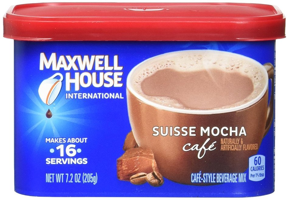 Maxwell House International Coffee Suisse Mocha Cafe, 7.2-Ounce Cans (Pack of 4)