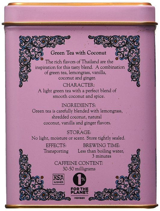 Harney and Sons Fine Teas, Green Tea with Coconut, 20 Sachets (Pack of 3) N2