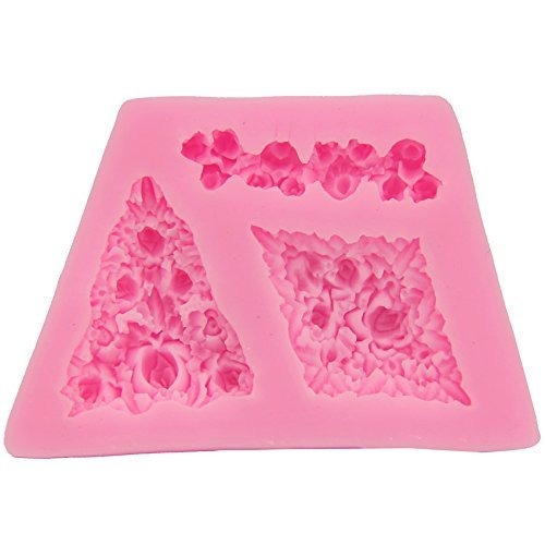 Mr.S Shop Newly exceedingly nice Rose Petals Shape Silicone 3D Fondant Cake Mold Tools Chocolate Tools DIY，Small... N3